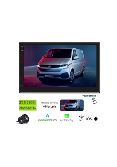 Megavox Mgx-702 Android Double Dın 7 İnç 2+32gb Bt/usb/gps/radyo/ıps Ekran/geri Görüş Kamerası