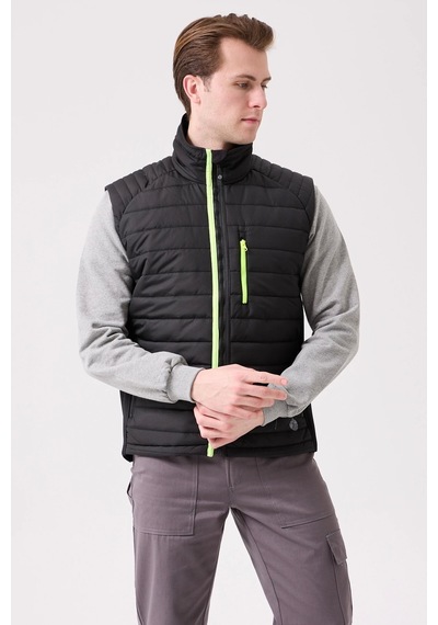 Armadillo Nepeta Bomber Şişme Outdoor Yelek - Hafif, Suya Dayanıklı Siyah-f.sarı