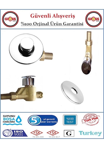 Bms Zaman Ayarlı Sıva Altı Bas 3/4'' - %100 Prinç