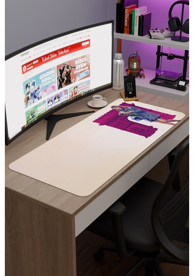 Emily İn Paris V3 90x40 Xxl Gaming Kauçuk Kaymaz Taban Mouse Pad Fare Altlığı