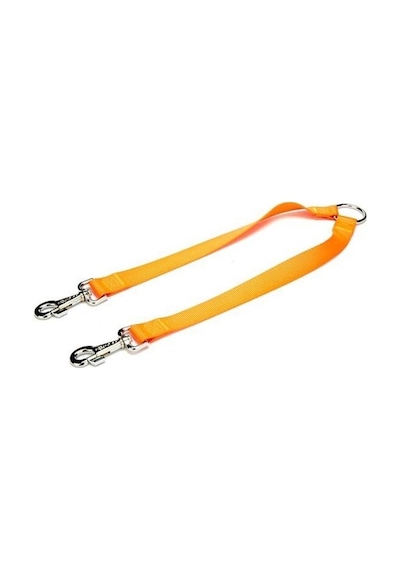 Doggie Dokuma Çift Köpek Gezdirme Aparatı M Turuncu 2.5x70 Turuncu