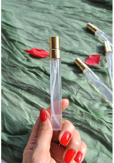 4 Adet 10 Ml Boş Cam Parfüm Şişesi Gold Kalem Şişesi Tüp Sprey Şişe Taşınabilir Cep Çantalık Doldurulabilir