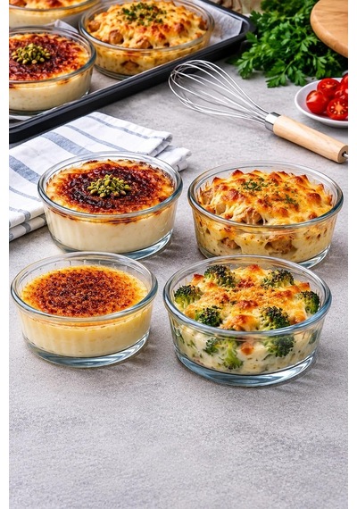 Sarry Isıya Dayanıklı Cam Fırın Kasesi,sufle Ve Kek Kalıbı,çerezlik,dondurma Kasesi,kahvaltılık Seti,fırın K Diğer
