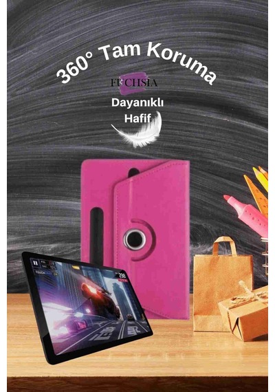 Smart Tab M8 Uyumlu 2ghz 2 32,8 1280x800 Ips 8" Standlı 360 Dönebilen Deri Tablet Kılıfı Kılıf