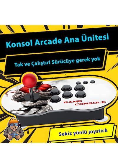 İdragon M9 Arcade Oyun Konsolu Hdmı Çıkış 64gb Hafıza 2 Oyunculu Joystick Seti