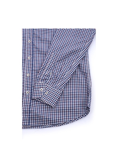 Giant Kareli Uzun Kol Erkek Gömleği - Modern Fit Lacivert