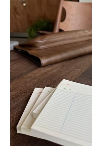 4'lü Masaüstü Tarihsiz Planlayıcı Set Hedefler, Haftalık Planlayıcı, Noktalı Ve Çizgili Notepad Çok Renkli
