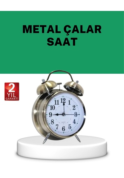 Zenvia Gümüş Renkli Sessiz Işıklı Dekoratif Masa Üstü Çalar Saat Alarmlı Znv2026 Çok Renkli