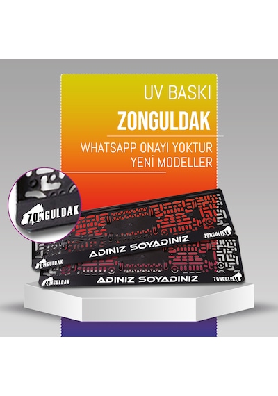 Zonguldak Plakalık, 2 Adet Premium Uv Baskı, Plakalıkhane