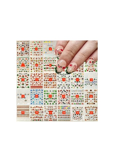 No:7 - 3d Tasarım Yapışkan Tırnak Sticker Tırnak Dövmesi Nail Art