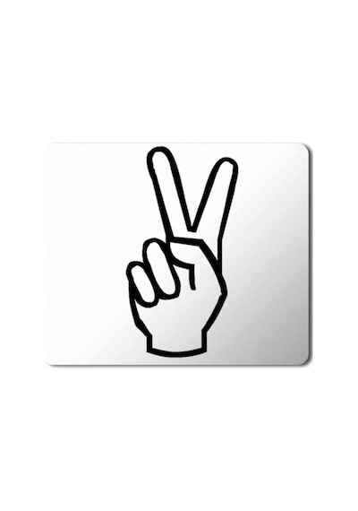 Peace Hand Drawing Mouse Pad Mousepad