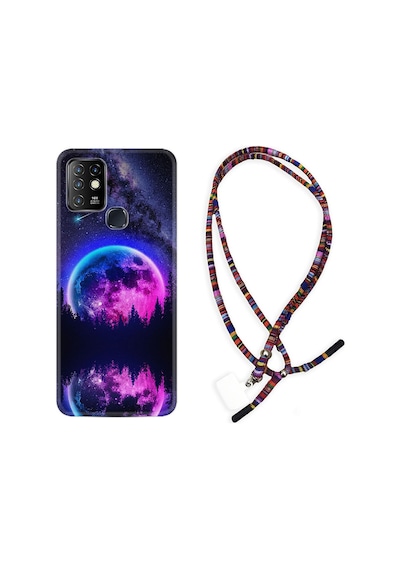 Infinix Hot 8 Kılıf Rasta Boyun Askılı Star Planet 1652