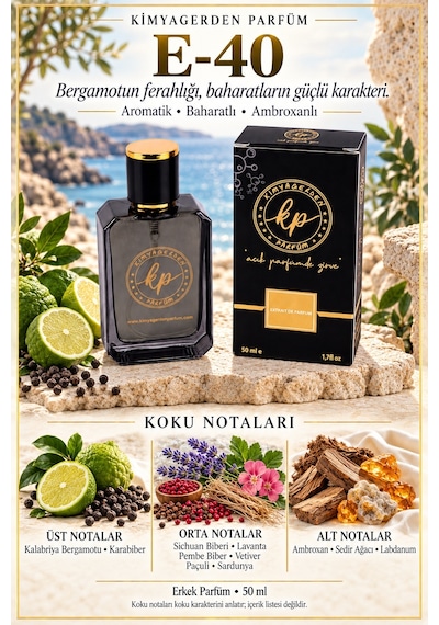 KP E-40 Erkek Parfüm EDP 50 ML