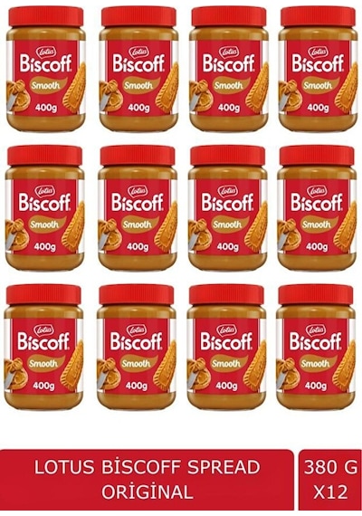 Biscoff Creamy Sürülebilir Krem 400 G X12 Karamelize Bisküvi Lezzetli Avantaj Seti