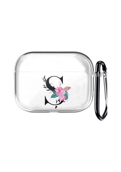 Apple Uyumlu AirPods Pro 2 Harf Tasarımlı Şeffaf Silikon Kılıf - Ş Şeffaf