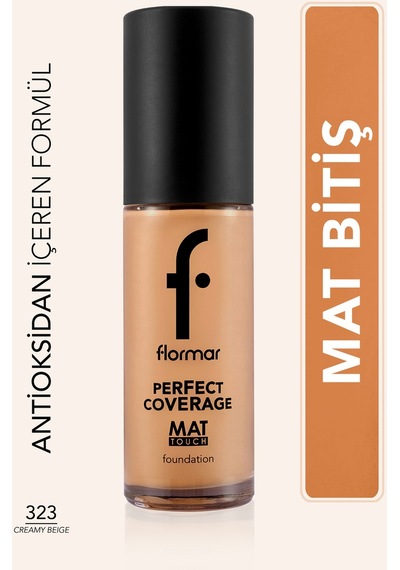 Flormar Mat Birişli E Vitamini İçeren Fondöten-Mat Touch Foundation-323 Creamy Beige-8682536057806