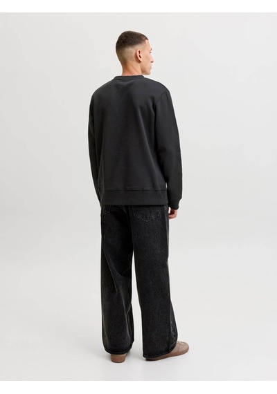 Jack & Jones Jjaero Sweat Crew Neck Siyah Erkek Sweatshirt 12298492