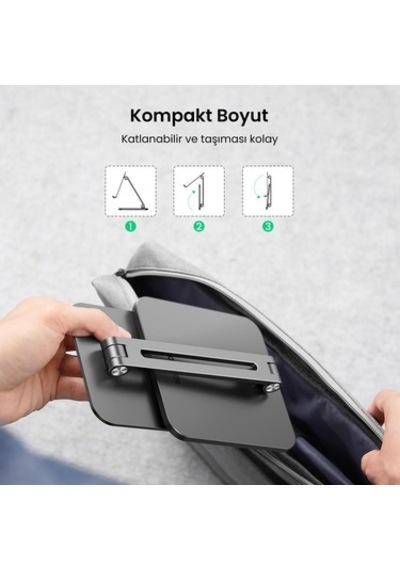 Ugreen Ayarlanabilir Metal Tablet Tutucu Standı, Uzay Grisi -