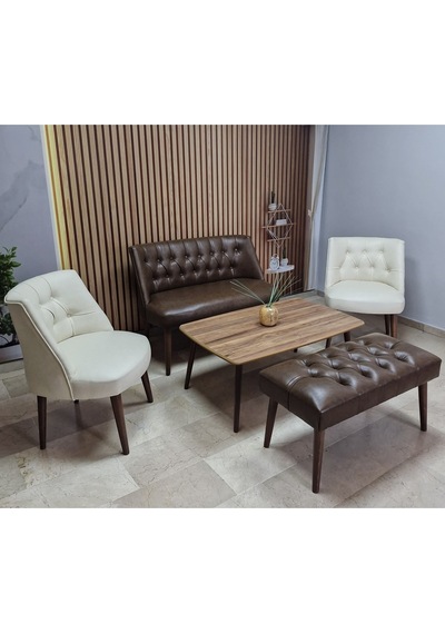 Azra Mobilya Deri Çay Seti Koltuk Takımı Oturma Grubu Cafe Mobilya Ofis-büro Mobilya Balkon Mobilya Acıkahve-krem Azra Mobilya Deri Çay Seti Koltuk Takımı Oturma Grubu Cafe Mobilya Ofis-büro Mobilya Balkon Mobilya Acıkahve-krem