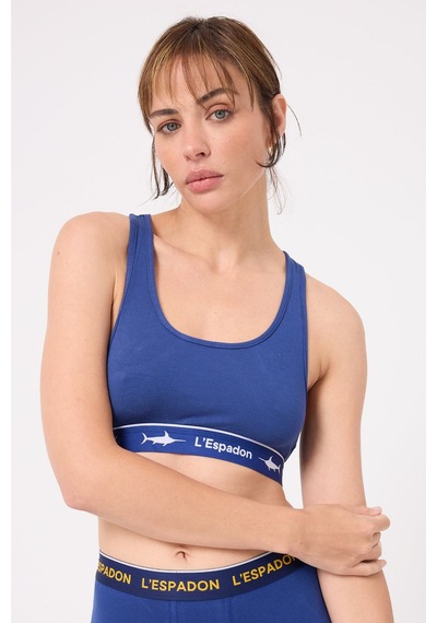 Racer Crop Top Racer Back Crop Top-3'li Avantaj Paketi-3403 Amblem Mavisi