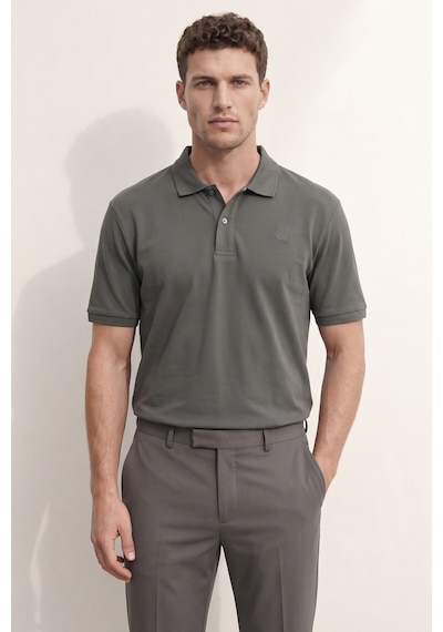 D'S Damat Ds Damat Regular Fit Füme %100 Pamuklu Uzun Ömürlü Kıvrılmaz Polo Yaka Nakışlı T-shirt 4hc14ort51000 F01