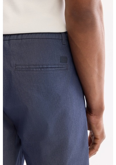 Avva Erkek İndigo Beli Lastikli Pamuklu Relaxed Fit Şort A61y3717