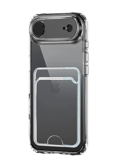 Apple iPhone Uyumlu,  17 Air Kart Şeffaf Silikon - Şeffaf