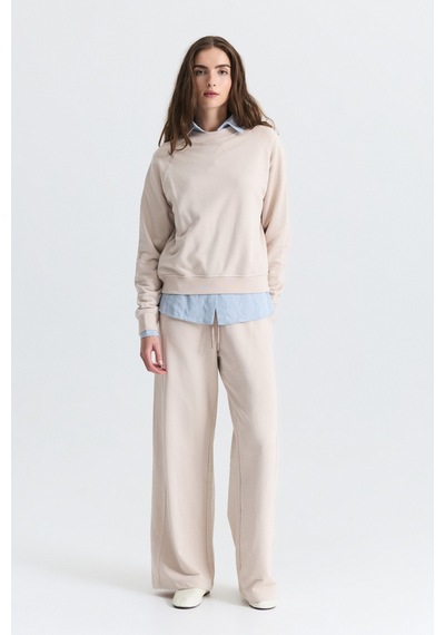 Antioch Bisiklet Yaka Sweatshirt Ve Geniş Paça Pantolon Takım Taş
