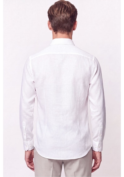 Slim Fit İtalyan Yaka Beyaz Gömlek G 1610
