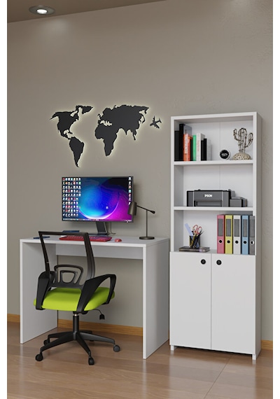 Çok Amaçlı 2 Kapaklı Kitaplıklı Çalışma Masası - Ev Ofis Öğrenci Bilgisayar Ders Çalışma Masası Ofis Masası Beyaz Çok Amaçlı 2 Kapaklı Kitaplıklı Çalışma Masası - Ev Ofis Öğrenci Bilgisayar Ders Çalışma Masası Ofis Masası Beyaz