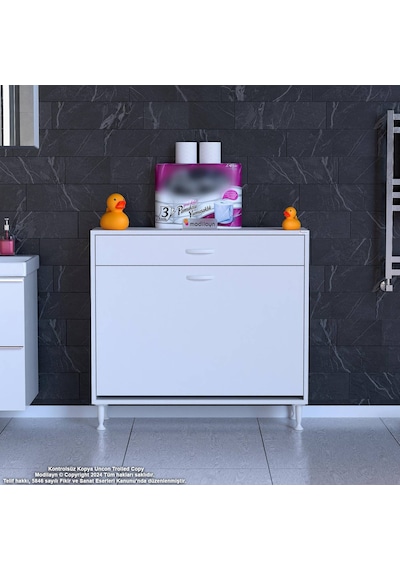 Eliusta Asil 95 Cm Kirli Çamaşır Sepetli Banyo Dolabı 1 Çekmeceli Mutfak Çok Amaçlı Dolap 95x88x32,5 Cm Beyaz Eliusta Asil 95 Cm Kirli Çamaşır Sepetli Banyo Dolabı 1 Çekmeceli Mutfak Çok Amaçlı Dolap 95x88x32,5 Cm Beyaz