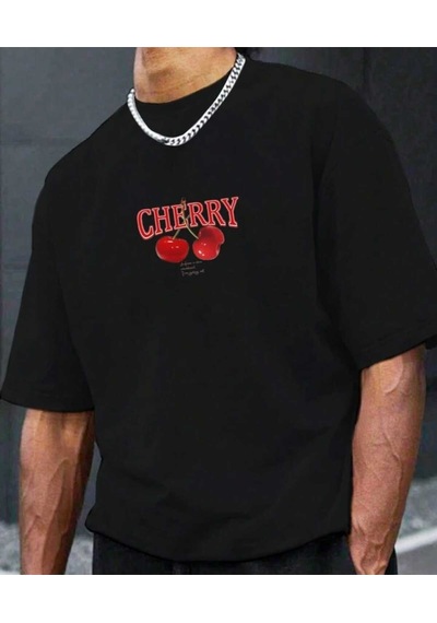 Noıssey Siyah Cherry Red Bomb Oversize Unisex Trend