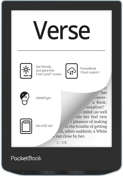 Pocketbook Verse E-kitap Okuyucu 6 İnç E-ınk Carta Dokunmatik Ekran 8 Gb Smartlight Wi-fi Mavi