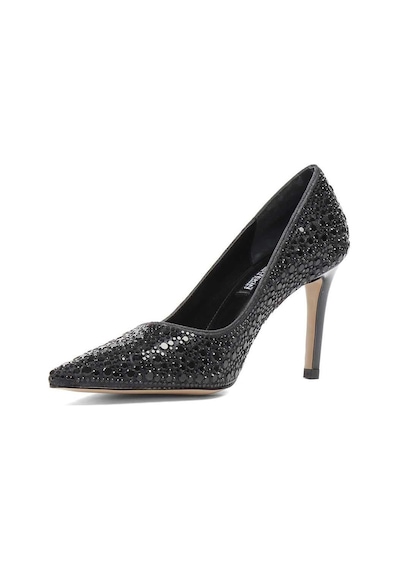Kadın Siyah Parlak İnce Topuklu Stiletto