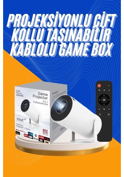 Projeksiyon Video Oyun Konsolu 8 Gb Hafıza Lcd Ekran Kumandalı Yeni Nesil