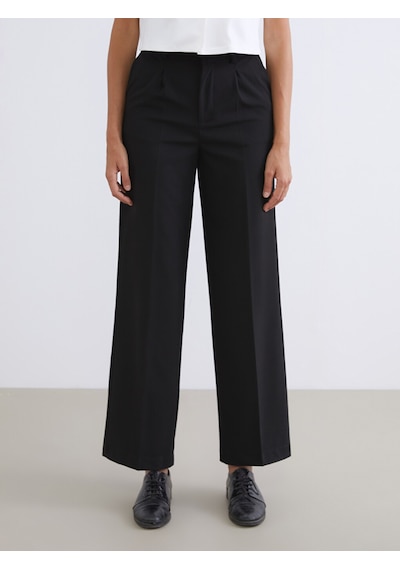 Lcw Vision Siyah Loose Fit Kadın Pileli Pantolon
