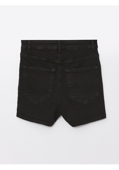 Lcw Jeans Siyah Dar Fit Kadın Jean Şort
