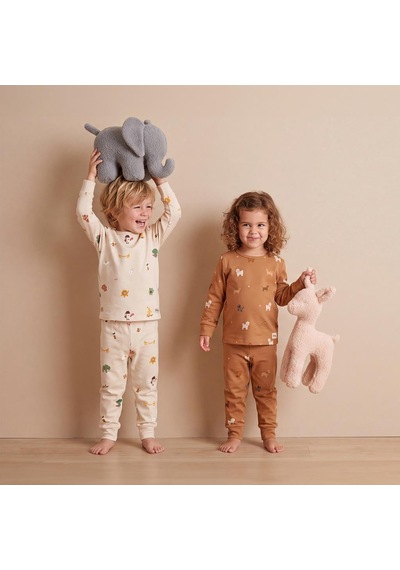 Owli Pijama Takımı 1.0 Tog Brekky Ekru