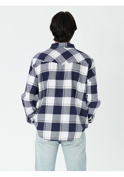 Levi's Erkek Ekose Gömlek Relaxed Fıt Western Gough Plaıd Naval A A1919-0037-5218 Multi-color