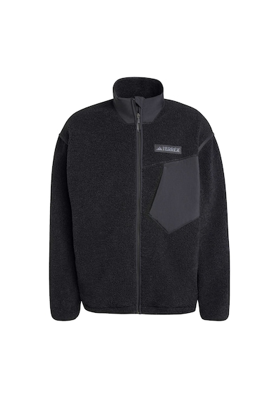 Black Adidas Erkek Koşu - Yürüyüş Sweatshirt Xpl Pile Fl Jkt Iz4995 Siyah
