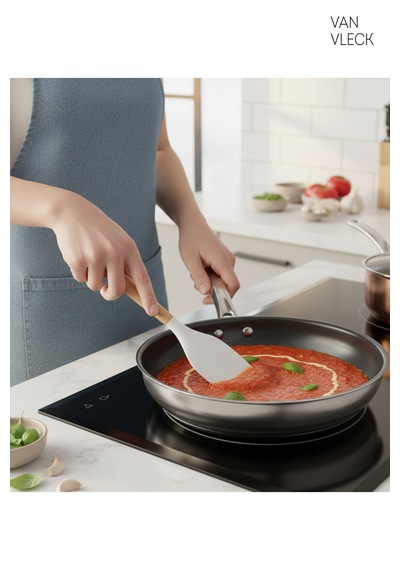 Silikon Sıyırma Spatulası Isıya Dayanıklı Yapışmaz Kazıyıcı Ve Karıştırıcı Mutfak Spatulası Beyaz