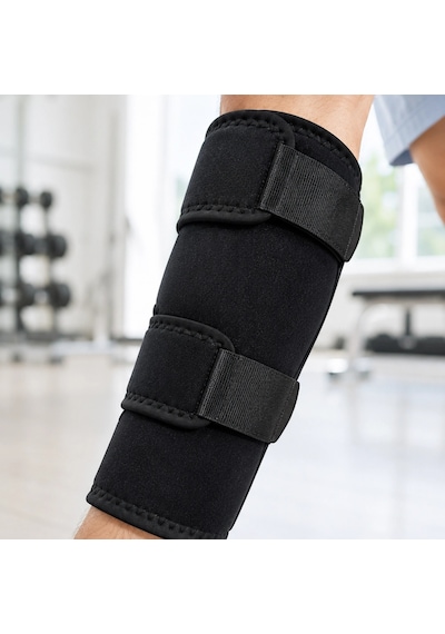 Alt Baldır Destekliği Çift Sabitleme Bantlı Ayarlanabilir Spor Baldırlığı