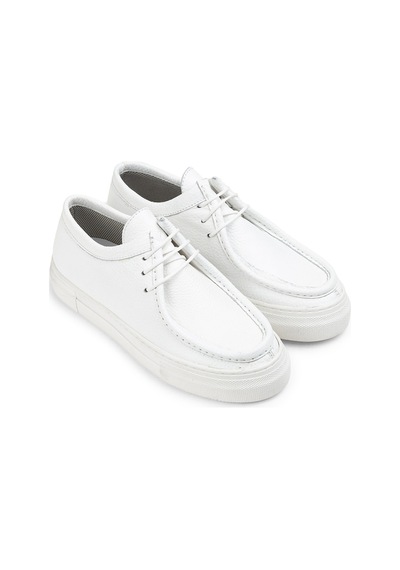 Deery Hakiki Deri Beyaz Kadın Sneaker - Z1682zbyzc01 Beyaz