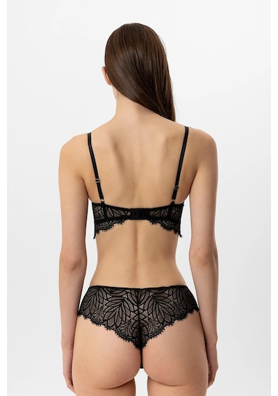 Pierre Cardin Milan Push Up Dantelli Sütyen Takım Siyah