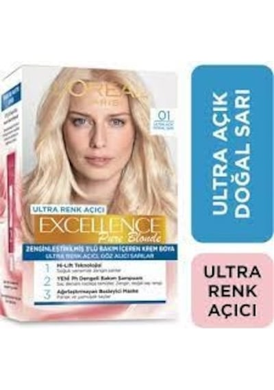 Loreal Excellence 01 Ultra Açık Doğal Sarı Saç Boyası