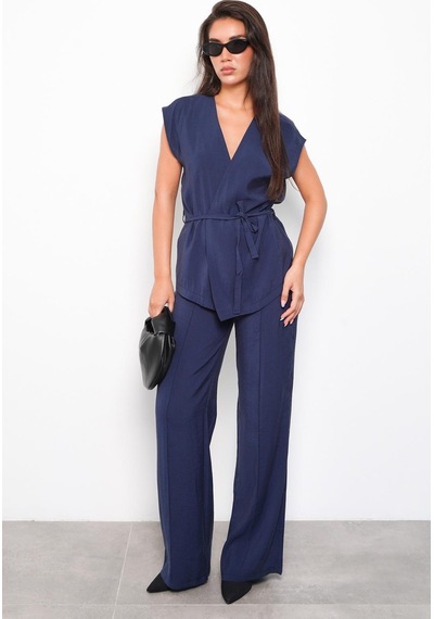 Seeh Lacivert Basic Yelek Pantolon Takım Sh241 Standart