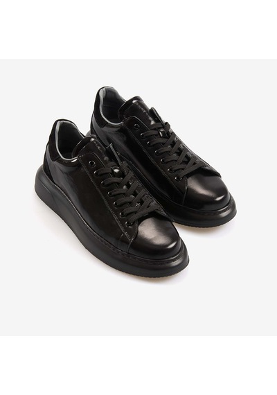 Kemal Tanca Erkek Spor & Sneaker Ayakkabı A13301 Siyah Kir. Rugan