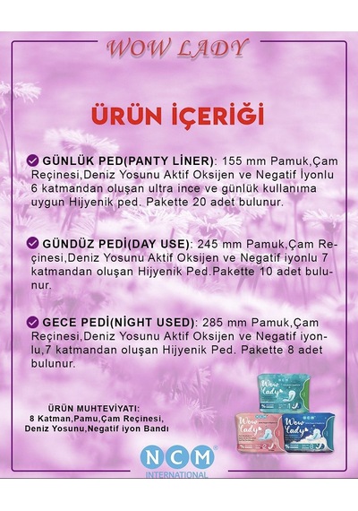 Wow Lady Hijyenik Ped Set