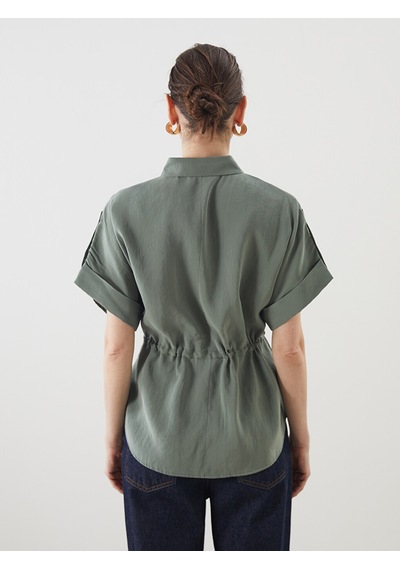 Lcwaıkıkı Classic Haki Modal Karışımlı Oversize Kadın Gömlek Tunik