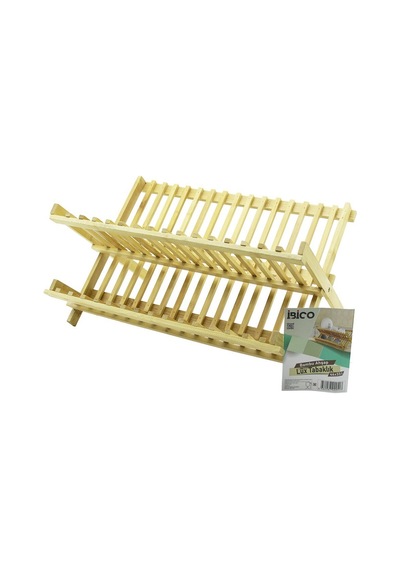İbico İ22-251 Lüks Ahşap Bambu Tezgah Üstü Bulaşıklık Ve Tabaklık 46x33cm